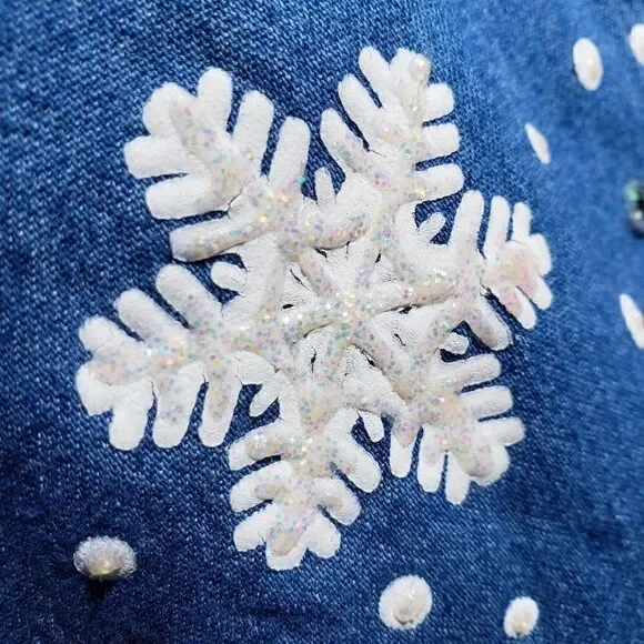 Artworks by Kay Black Ladies Button Down Denim Top,Large - Picture 3 of 12